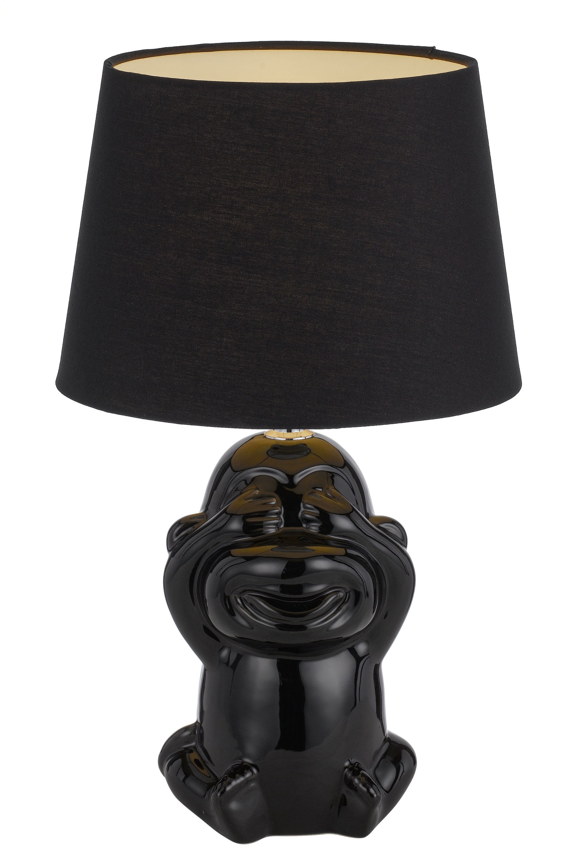 Children's Home Decor Resin Table Light for Kids Bedside Desk Lamp Lighting and Circuitry Design Ceramic Base Modern Black