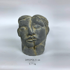 Nordic garden flowerpot plant fiberglass flowerpot flowerpot outdoor indoor face sculpture potted flower large flower pots