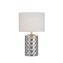 New Design Electroplated Ceramic Table Reading Lamp for Bedroom Side Table Decoration Sliver