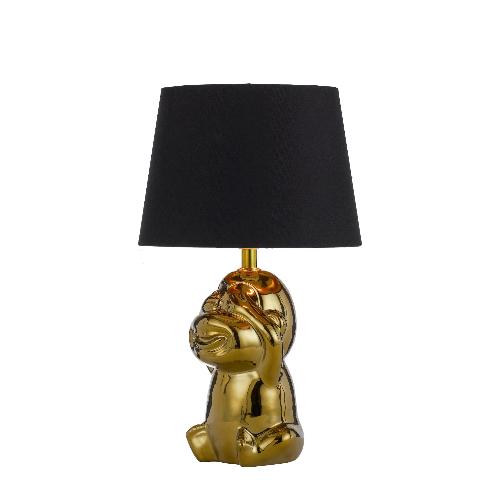 Modern Fancy Lamp for Home Animal Monkey Lamps Children Bedside Lamp Golden Ceramic Base