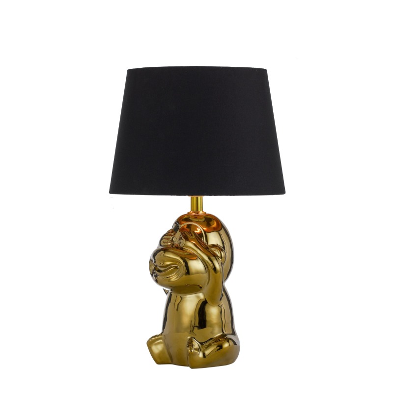 Modern Fancy Lamp for Home Animal Monkey Lamps Children Bedside Lamp Golden Ceramic Base