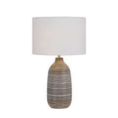 Home Decor Accessories Bed Side Table Lamp Light Bedside Lamps Simple Design Ceramic with Fabric Shade Modern Chinese 303 Switch