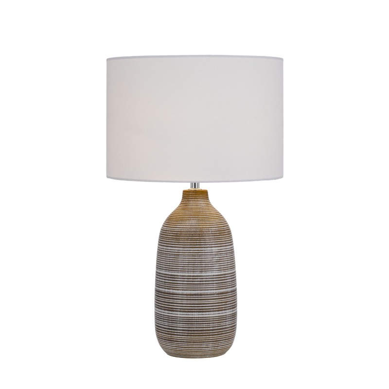 Home Decor Accessories Bed Side Table Lamp Light Bedside Lamps Simple Design Ceramic with Fabric Shade Modern Chinese 303 Switch