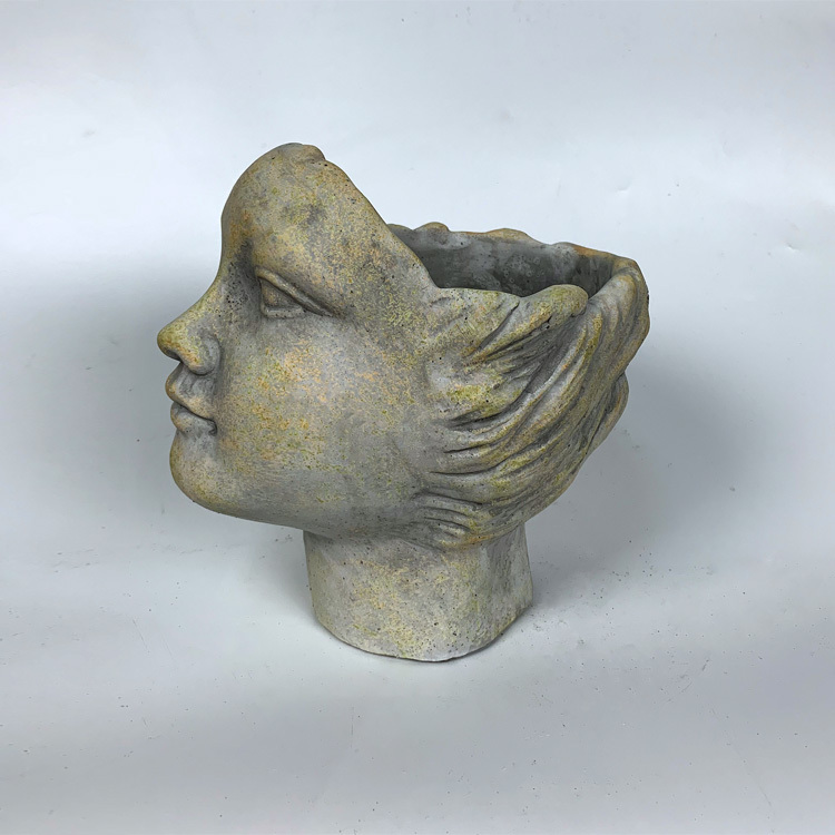 Popular design modern optional size face shape cement garden outdoor flower pot flower pot for sale Flower Pots & Planters