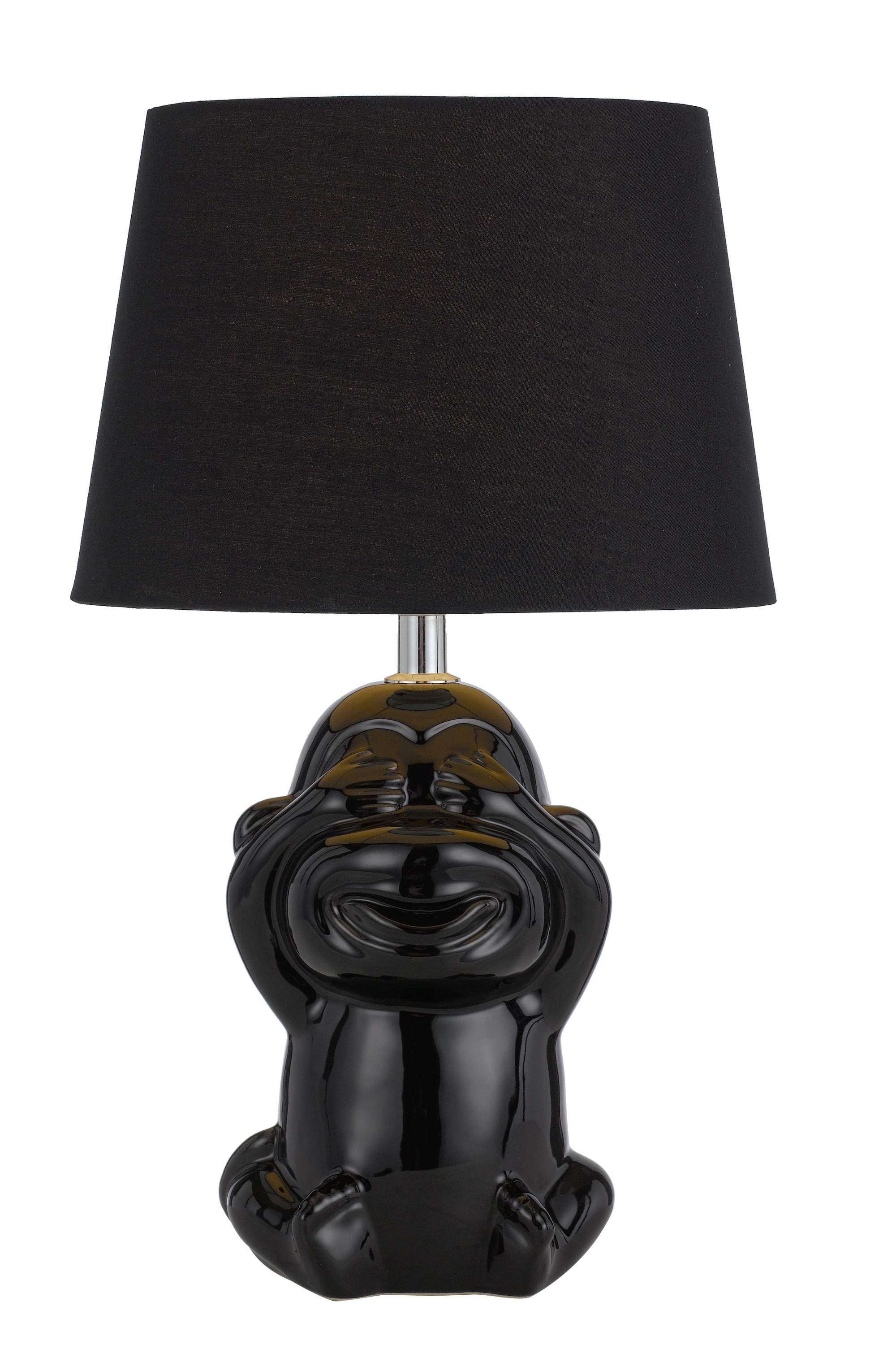 Children's Home Decor Resin Table Light for Kids Bedside Desk Lamp Lighting and Circuitry Design Ceramic Base Modern Black