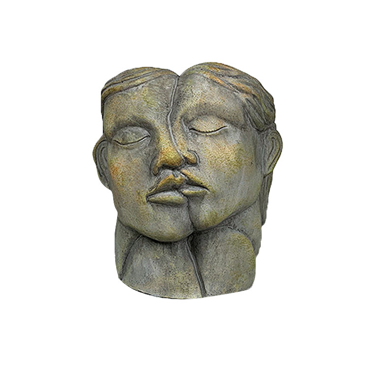 Fiberglass modern decorative flower pots, unique indoor flower pots face flower pots gardening pots