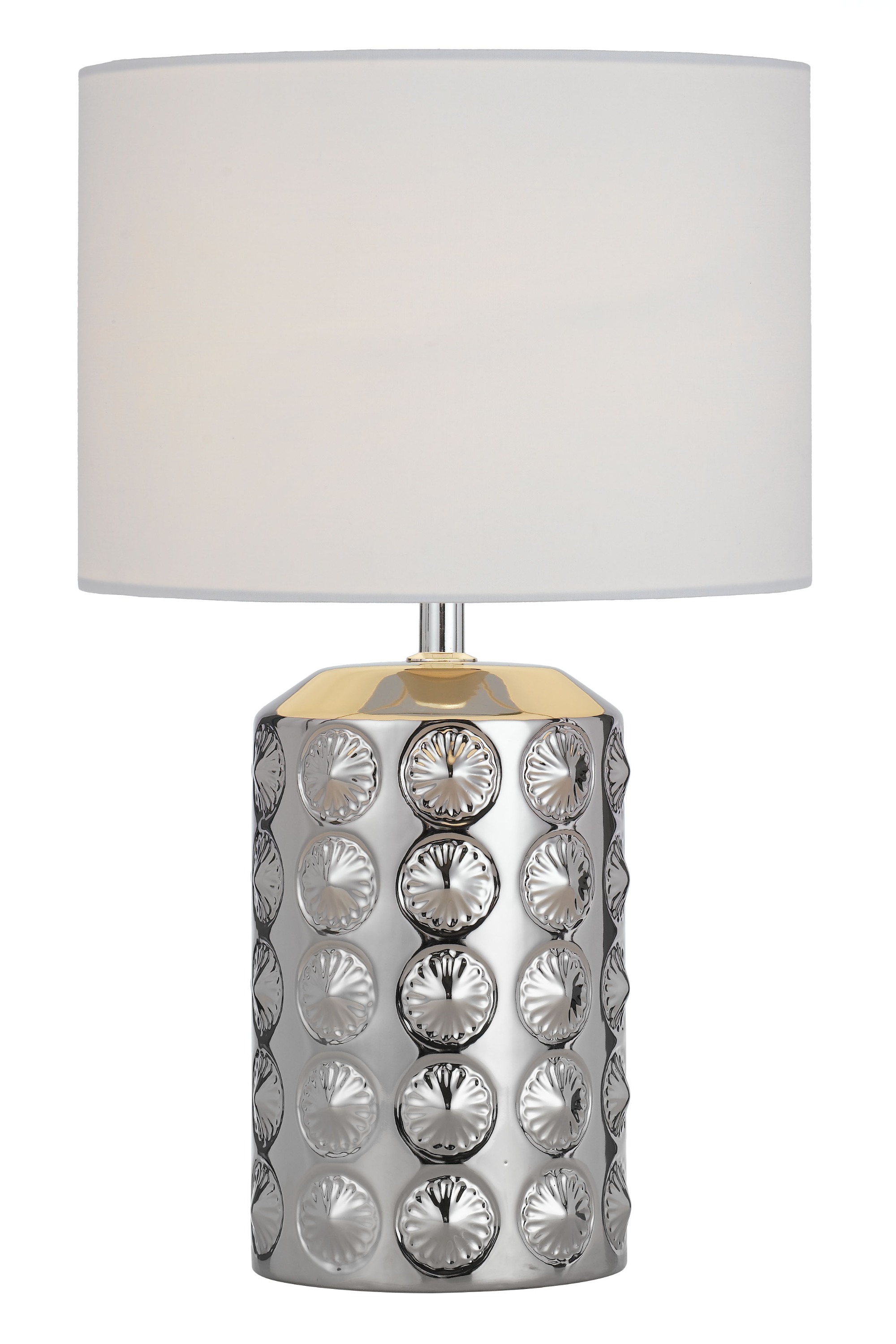 New Design Electroplated Ceramic Table Reading Lamp for Bedroom Side Table Decoration Sliver