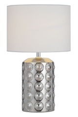 New Design Electroplated Ceramic Table Reading Lamp for Bedroom Side Table Decoration Sliver