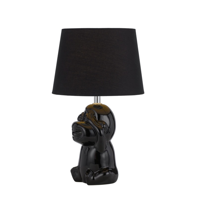 Children's Home Decor Resin Table Light for Kids Bedside Desk Lamp Lighting and Circuitry Design Ceramic Base Modern Black