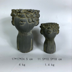 Nordic Light Luxury Art Portrait Sculpture Flower Pot Decoration Home Entrance Decorative Flower Tray