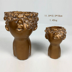 Antique Fiberglass face-shaped flower pots Antique garden decoration flower pots fiberglass flower pot molds concrete