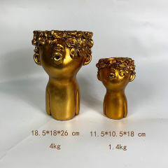 Nordic Boy Magnesium Oxide Flower Pot Art Decoration Bedroom Living Room Entrance Window Home Decoration Flower Pot