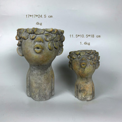 Character Sculpture Countertop Decoration Flower Pot Nordic Simple Magnesium Oxide Flower Pot Decoration Home Decoration