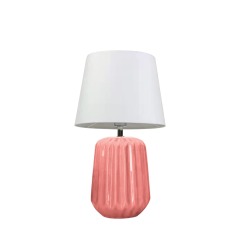 Ceramic Table Reading Lamp for Bedroom Modern Fabric Table Lamp Ceramic Pleated Home Decoration