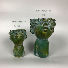 Modern Desktop Decoration Art Half-length Boy Flower Pot Living Room Entrance Home Decoration Statue Flower Pot