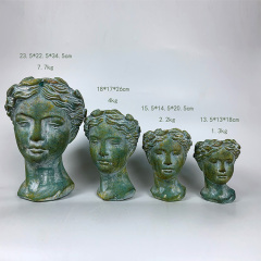 Best selling supplier new fashion human head face potted garden flower pot vase fiberglass flower pot flower vase