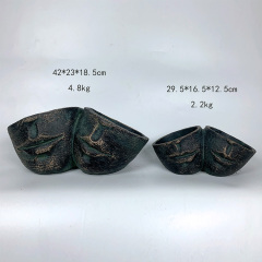 Face style flower pot planter succulents potted home decoration cement vase desktop gardening supplies home frp flower pot