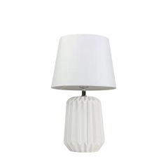 Wholesale Hotel Restaurant Villa Living Room Vintage Fabric Shade Porcelain Ceramic Table Lamp