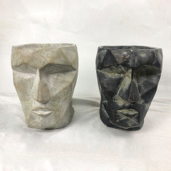 Simple Nordic high-quality fiberglass flowerpot mold decoration head and face flowerpot vase fiberglass flower pots