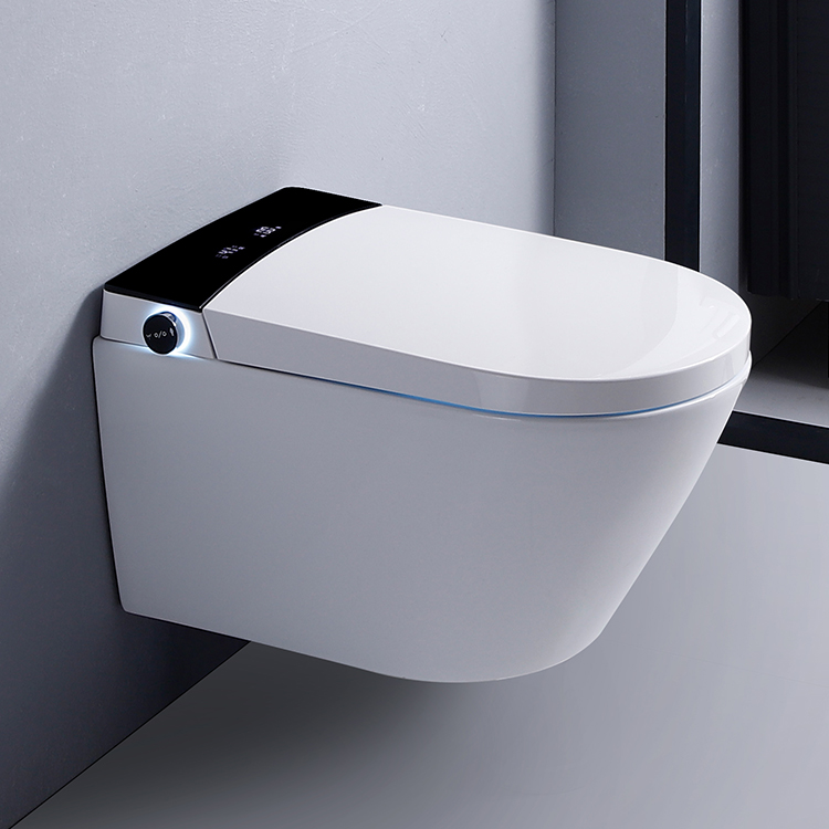Ceramic Bathroom Modern Style Full-automatic Wall-mounted Smart Toilet Seat Cover Smart Toliets Two Piece Water Flush Fitting CE