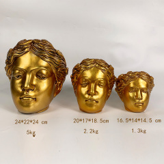 Greek magnesia flowerpot sculpture head nordic goddess European vase flowerpot