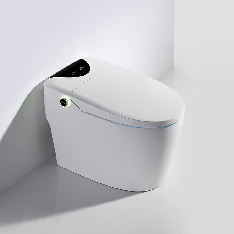 Ceramic bathroom smart toilet no water pressure limit automatic open cover
