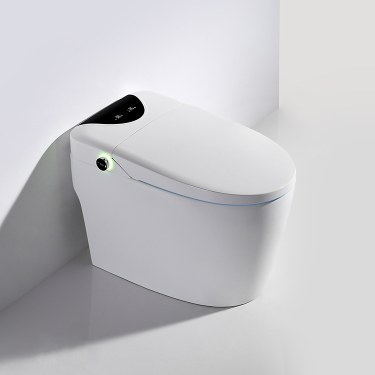 Ceramic bathroom smart toilet no water pressure limit automatic open cover