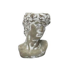 Portrait Sculpture Ornament Character Vase Half-length Human Face Fiberglass Flower Pot Flower Arrangement Container Decoration