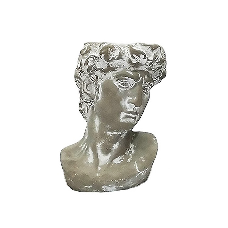 Portrait Sculpture Ornament Character Vase Half-length Human Face Fiberglass Flower Pot Flower Arrangement Container Decoration