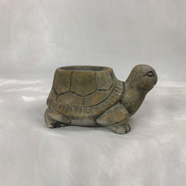 Home decoration garden cute little turtle cement succulent flower pot animal planting pot bonsai pot for sale flowerpot