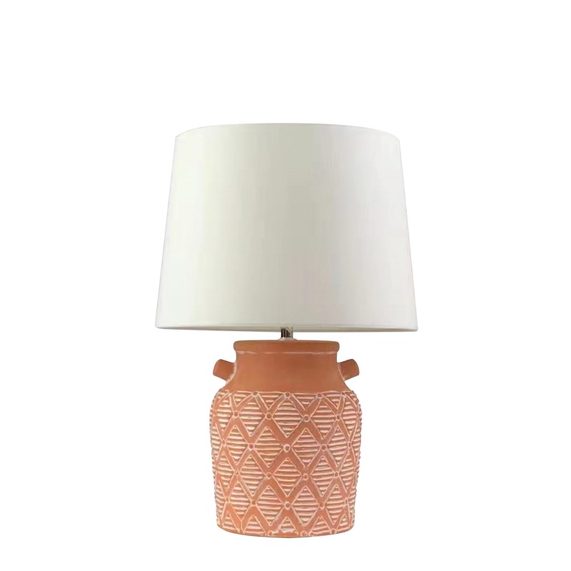 Ceramic base with fabric volume LED light project layer retro-style time living coffee