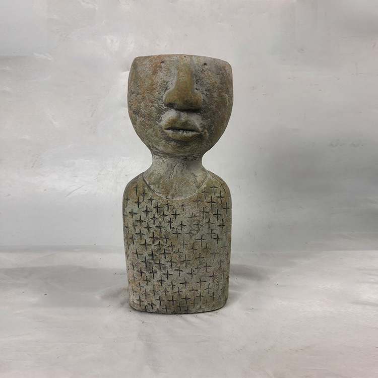 Nordic face sculpture fiberglass decorative flower pot vase indoor flower pot crafts home accessories decoration