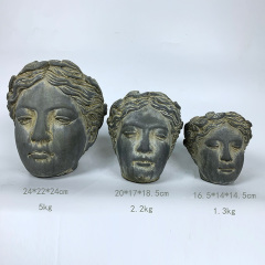Art Deco Garden Project Human Face Style Sculpture Flower Pot Home Decoration Fiberglass Flower Pot garden pots