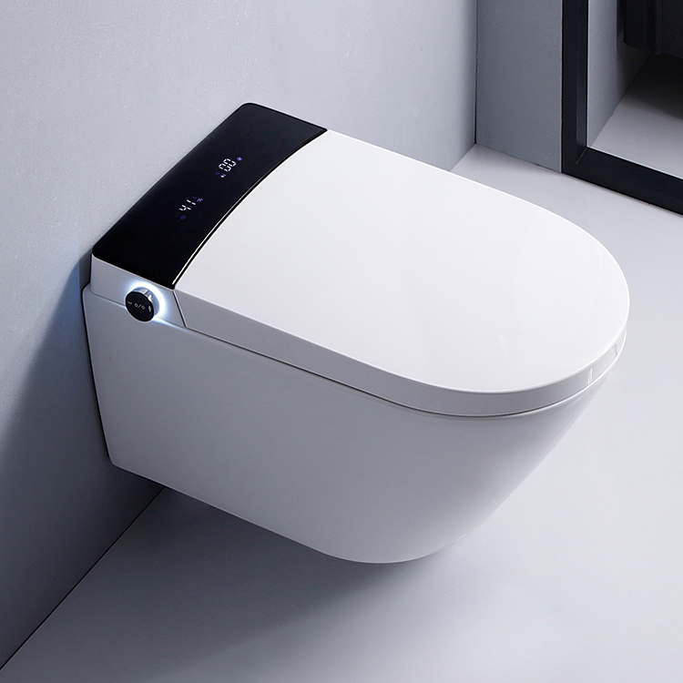 Hot sale ceramic bathroom modern style wall-mounted smart toilet seat cover manual and automatic