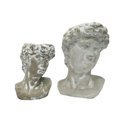 Portrait Sculpture Ornament Character Vase Half-length Human Face Fiberglass Flower Pot Flower Arrangement Container Decoration