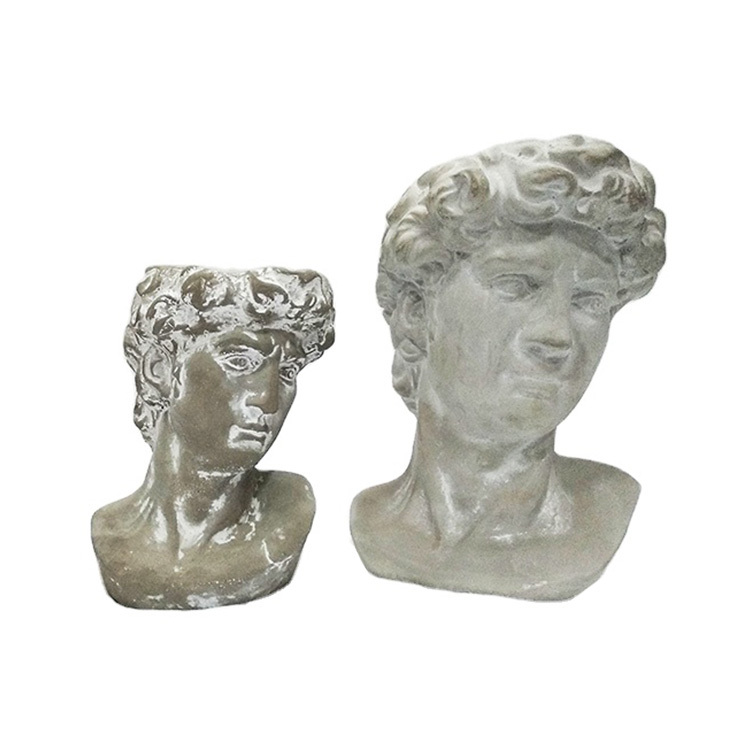 Portrait Sculpture Ornament Character Vase Half-length Human Face Fiberglass Flower Pot Flower Arrangement Container Decoration