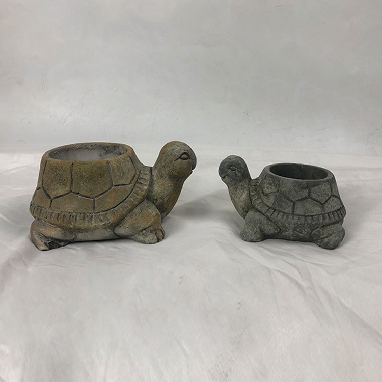 Tortoise Plant Potted Flower Pot Planting Container Bonsai Pot Decorative Flowers with Drainage Hole Home Decoration