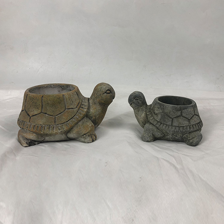 Tortoise Plant Potted Flower Pot Planting Container Bonsai Pot Decorative Flowers with Drainage Hole Home Decoration