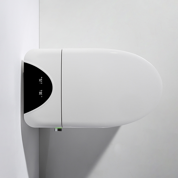 Ceramic bathroom smart toilet no water pressure limit flush by foot sensor