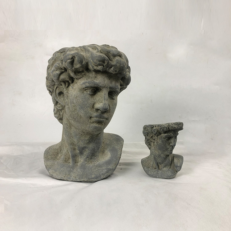 Simple home decoration surface flower pot wholesale home decoration glass fiber human head flower pot vase flower pot mold