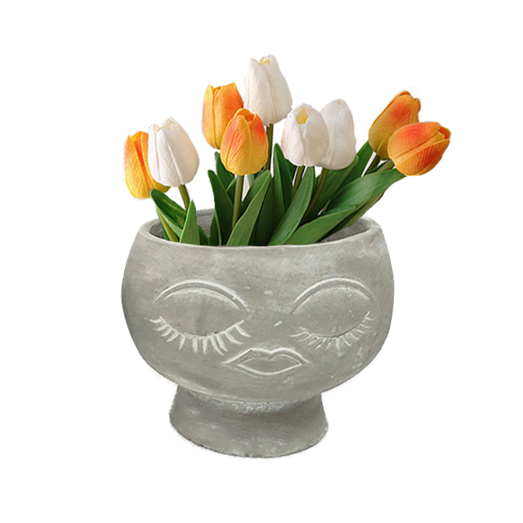 Human Face Cement Succulent Flower Pots And Flower Pot Desktop Decorations Home And Garden Decoration Flower Pot With Face