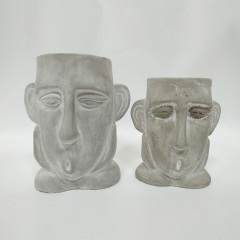 Modern style human face sculpture green plant pot artistic face shape nordic decoration flower pots & planters