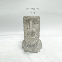 Human face bust sculpture statue art craft decoration garden home decoration flower pot fiberglass flower pot