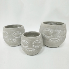 Human face-shaped flowerpot green plant flowerpot flowerpot nursery home garden decoration flower pots & planters modern vase