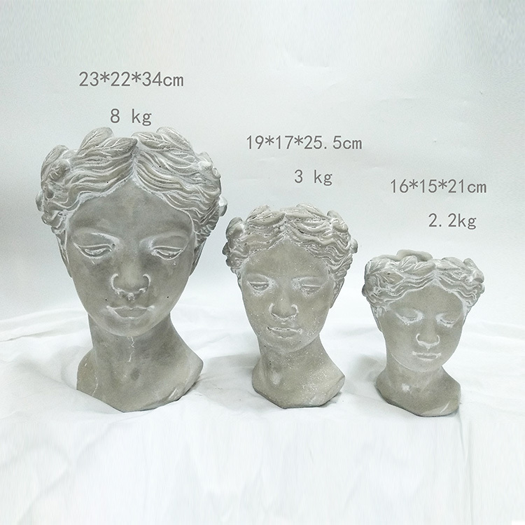 Flower pot mold craft head flower pot statue decoration suitable for indoor and garden decoration pot for plant flower