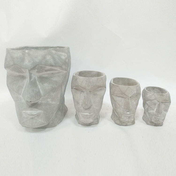 Sculpture modern popular living room vase flower pot label glass fiber art surface flower pot nordic outdoor flower pot