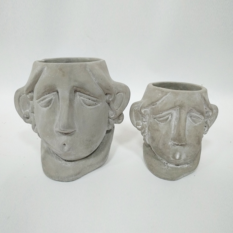 Nordic statue face vase glass fiber flower pot new outdoor garden decoration flower pot crafts flower vase home decor