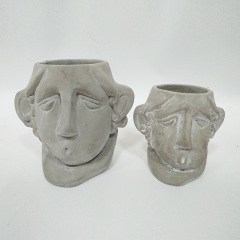 Nordic statue face vase glass fiber flower pot new outdoor garden decoration flower pot crafts flower vase home decor