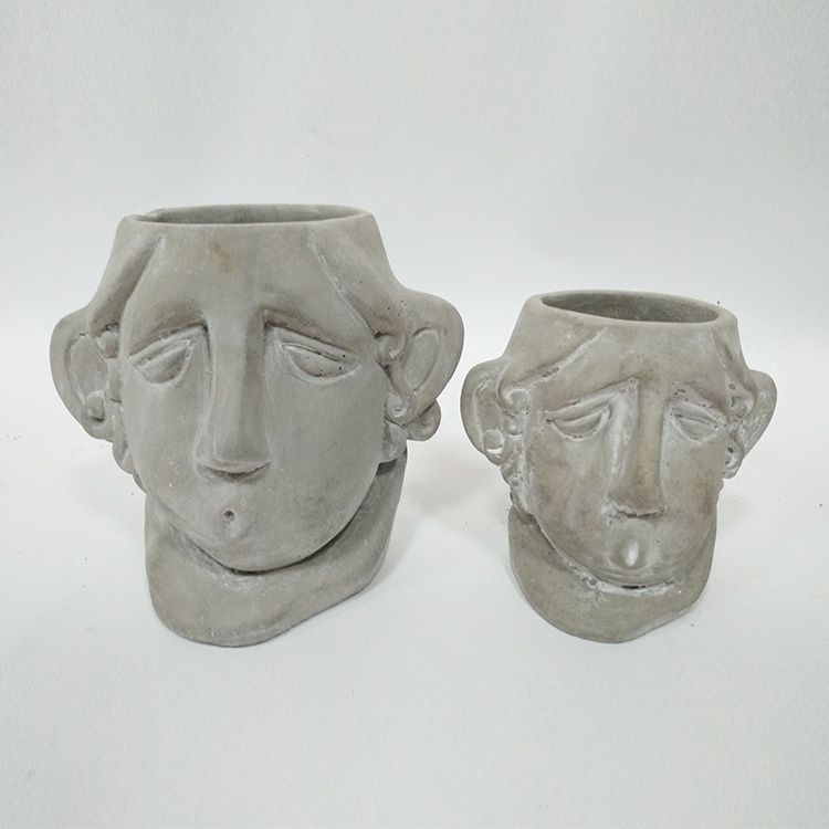 Nordic statue face vase glass fiber flower pot new outdoor garden decoration flower pot crafts flower vase home decor