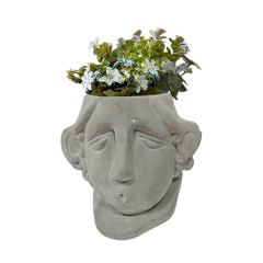 Nordic statue face vase glass fiber flower pot new outdoor garden decoration flower pot crafts flower vase home decor